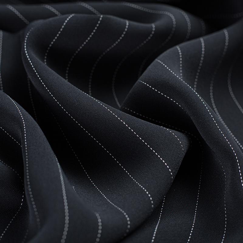 DS52(HY129) 236GSM 99%P 1% Kain Rayon CEY Rayon Stripe CEY