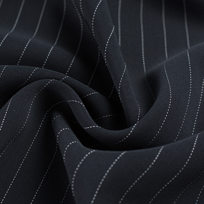 DS52(HY129) 236GSM 99%P 1% Kain Rayon CEY Rayon Stripe CEY